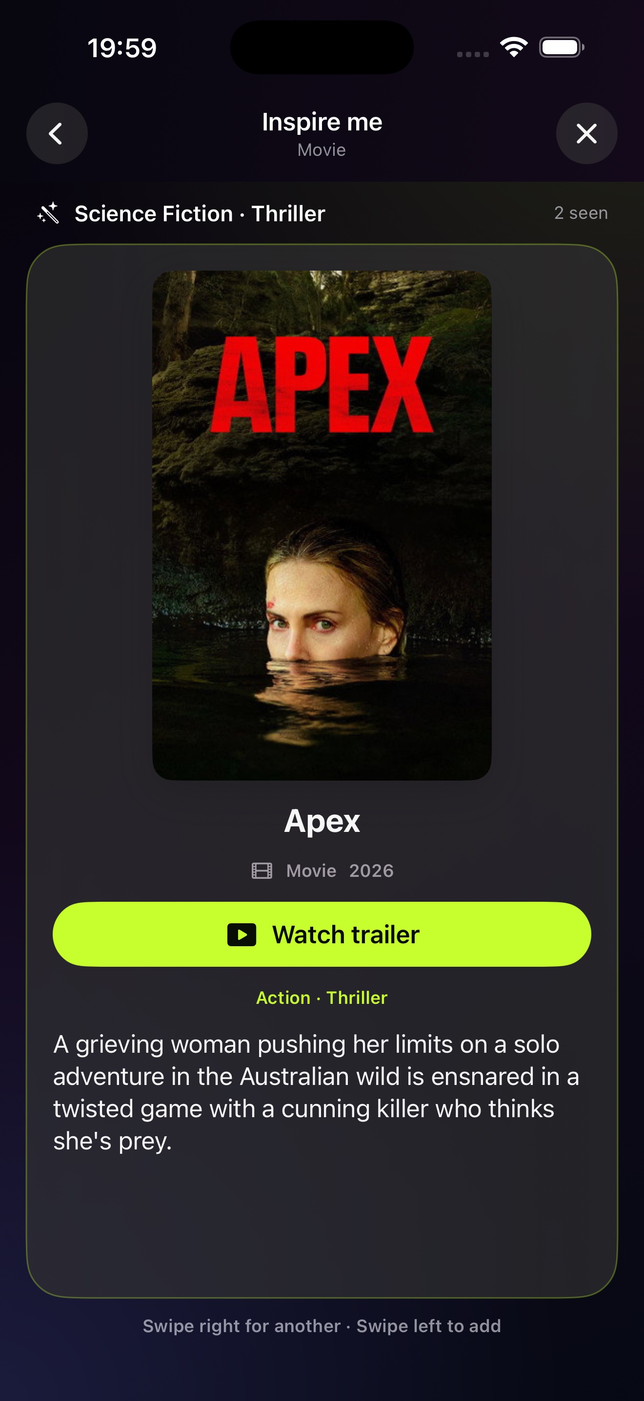 Spool Inspire Me suggesting Apex